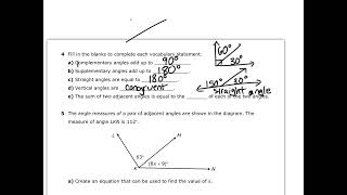 7th Angle Relationships - Review