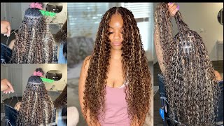 The HIGHLY REQUESTED BOHO BRAIDS colors 4/30/27 😍😱 | USING HUMAN HAIR #bohoboxbraids #bohobraids