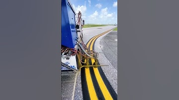 Say goodbye to uneven curve marking! This machine makes roads beautiful like rainbows. #roadmarkings