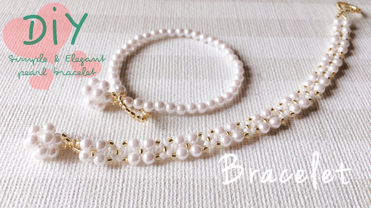 【DIY】How to make pearl bracelet！✨✨