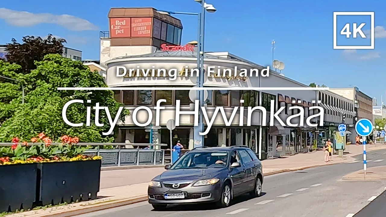 Driving in Hyvinkää city center and neighbourhood area, Finland - 4K