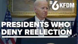 A history of Presidents who have chosen to not seek re-election