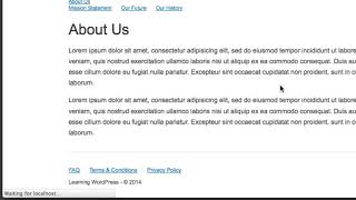 WordPress Child Page Menu parent & sub pages  -  WordPress