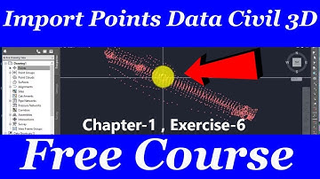 How To Import & Create Points In AutoCAD Civil 3d | Import Survey Data In Civil 3d | Ch-3, Ex-6