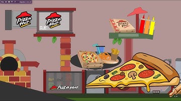 OMG ! Pizza Hut in Algodoo / Making Pizza, Potato, Onion Rings and Blueberry Juice / DueMan 9