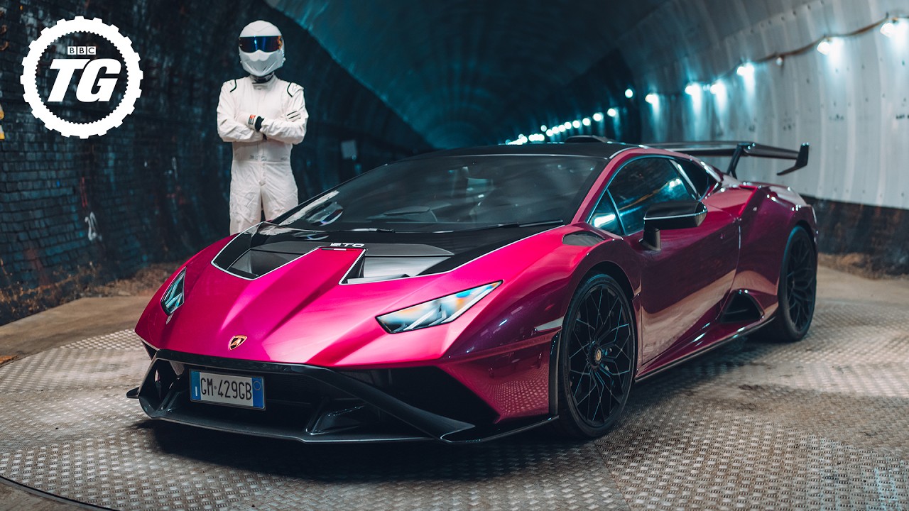 Lamborghini Huracán STO Tunnel Run with THE STIG - Reaching Top Speed Inside