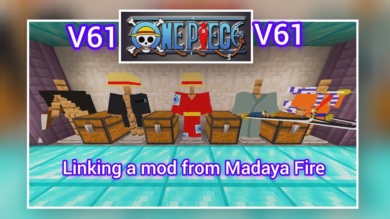 The BEST One Piece Mod for Minecraft PE! (V61 Update) - Luffy & Zoro Outfits 🏴‍☠️