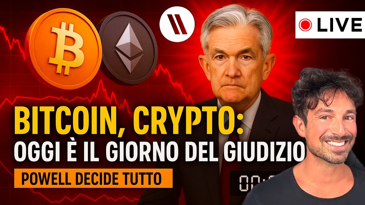 BITCOIN, CRYPTO: OGGI È IL GIORNO DEL GIUDIZIO (POWELL DECIDE TUTTO).  MASSIMA ALLERTA!!!