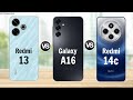 Xiaomi Redmi 13 4G vs Samsung A16 4G vs Redmi 14c 4G || Comparison