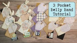 Popular 3 Pocket Belly Band for your Junk Journal | Mass Make #junkjournalideas #junkjournal