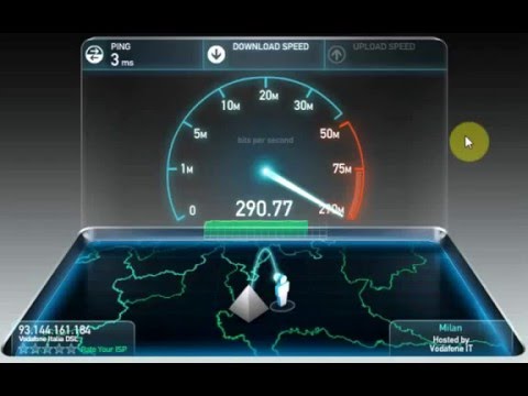 Speed Test Vodafone Fibra 300 Mb/s - YouTube