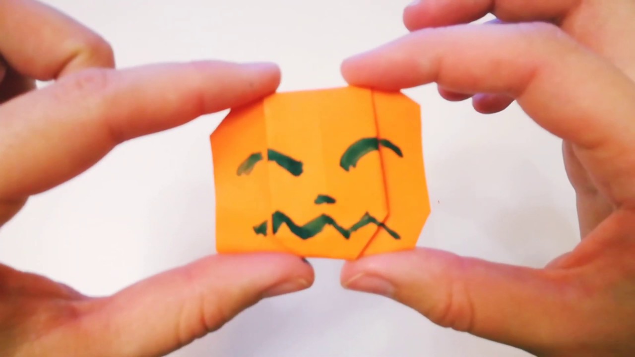 Paper Origami Pumpkin for Halloween Оригами из бумаги Тыква для Хэллоуин YouTube
