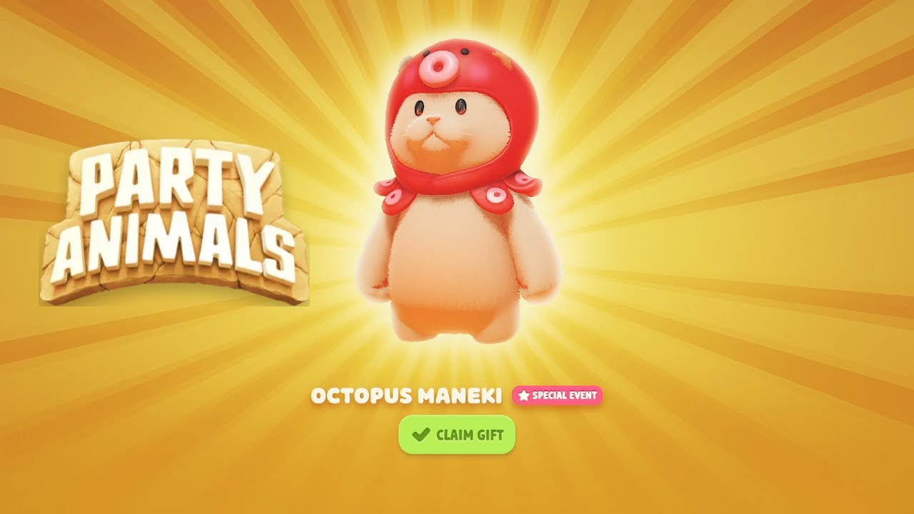Exclusive Maneki Octopus Skin in Party Animals! (Unlock + Gameplay)