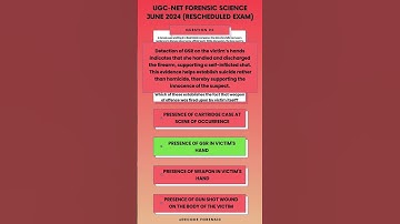 UGC NET Forensic Science June 2024 (Rescheduled Exam) PYQ(Q 91-95)| Simple Explanations #ugcnet2025