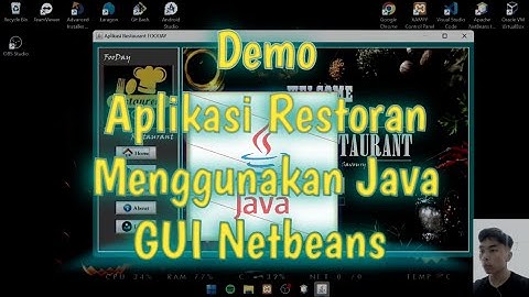 Demo Aplikasi Restoran Menggunakan Java GUI Netbeans & Terhubung ke Database Mysql