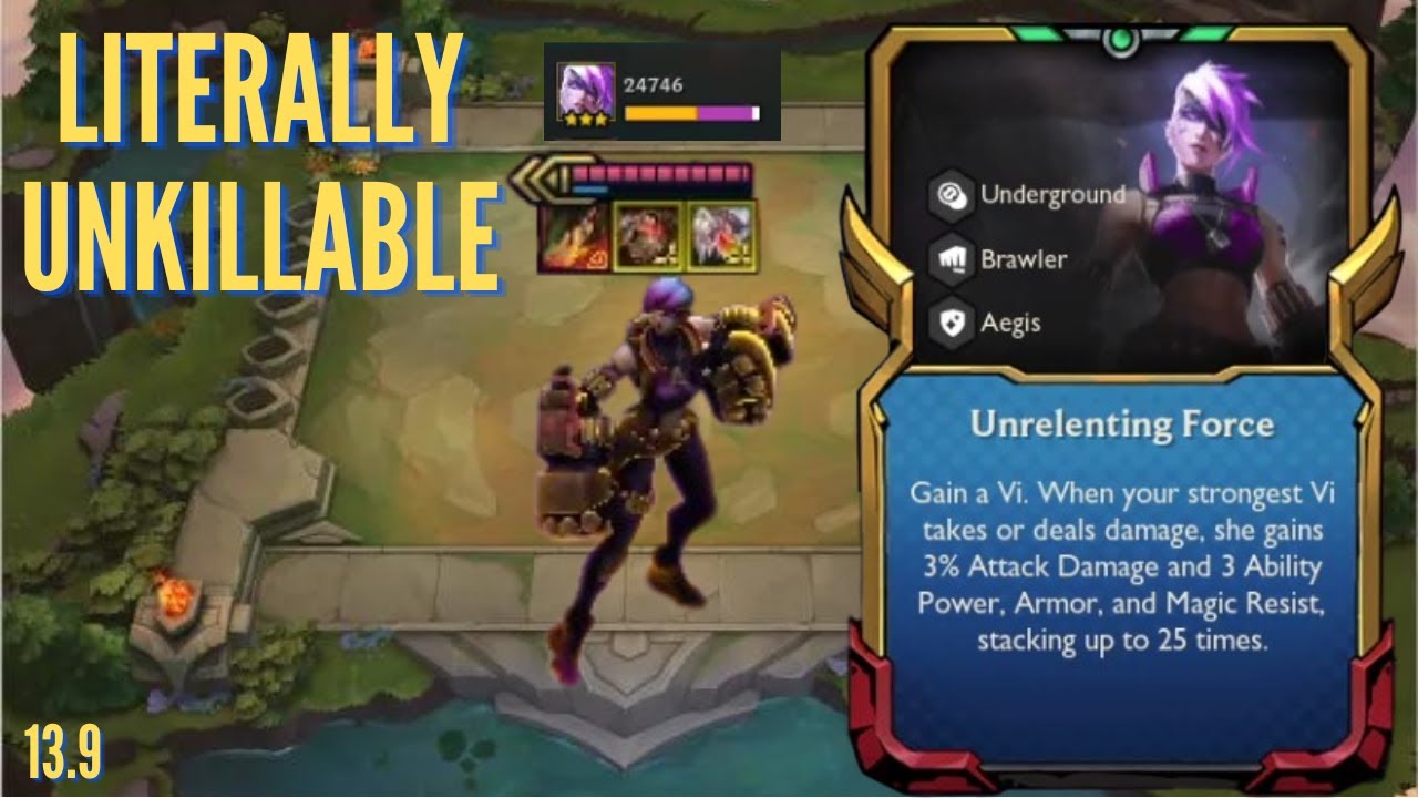 Unkillable Force 2 radiant and a ornn item make my unrelenting force Vi unkillable | tft ...