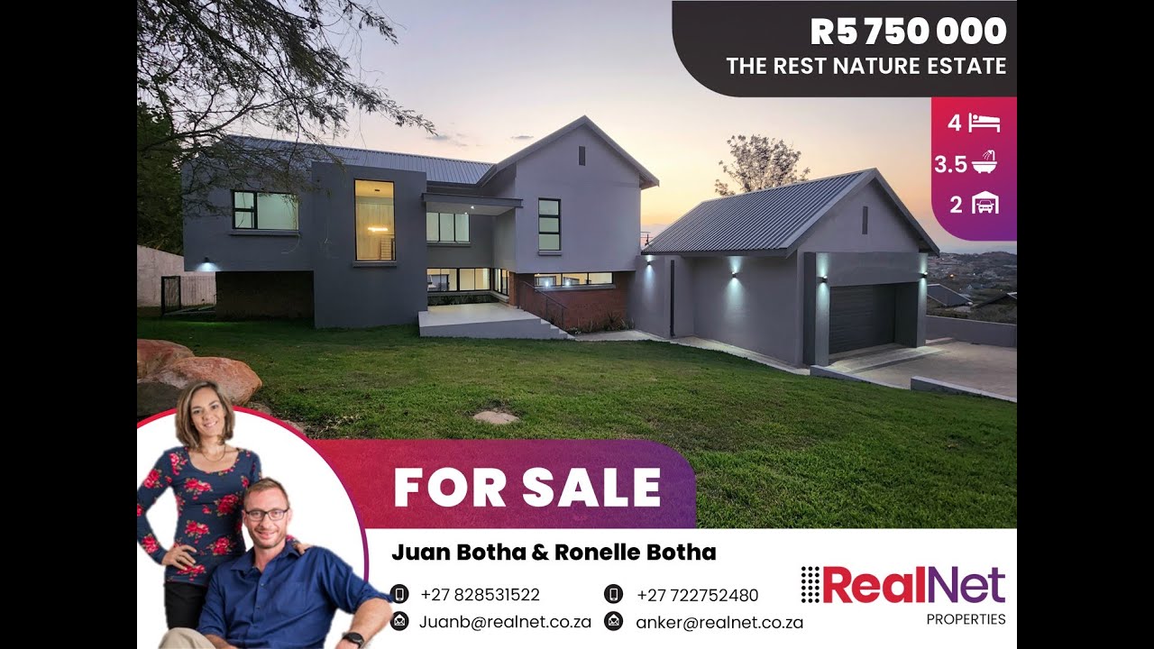 Brand new 4 Bedroom family home in The Rest Nature Estate Nelspruit