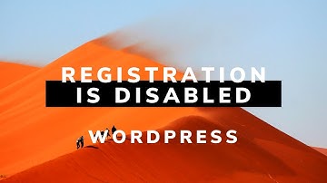 Registration is disabled | Anyone can register | Wordpress 5.2 Latest