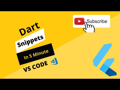 Flutter - Create your own snippets in Dart language | 2022