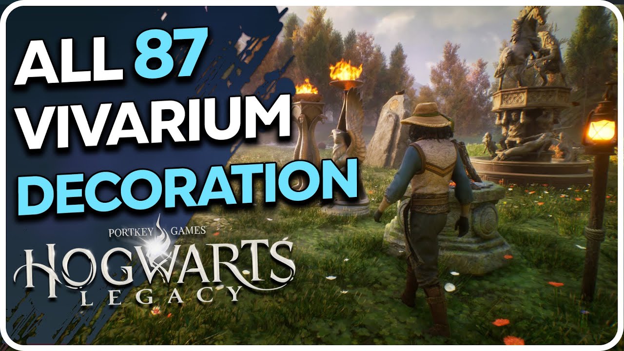 ALL 87 Vivarium Conjuration Decoration Showcase Hogwarts Legacy YouTube