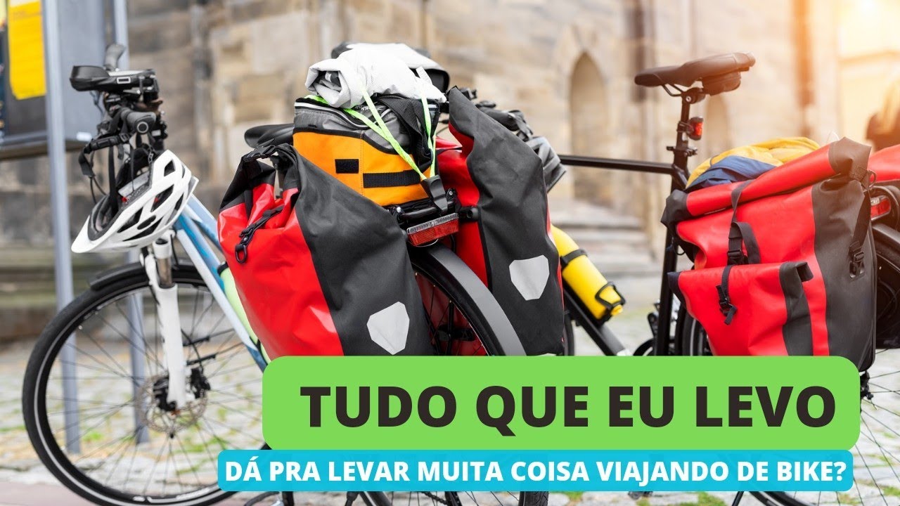 O que você precisa levar em uma viagem de bicicleta! Mostrei tudo.