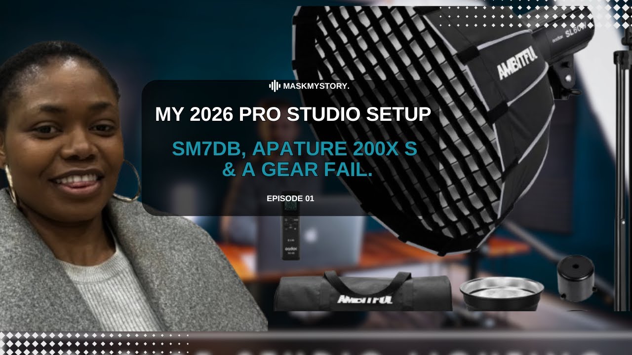 My 2026 Pro Studio Setup: Shure SM7dB, Aputure 200X S & A Gear Fail. SM7dB