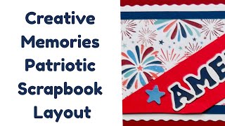 Creative Memories Patriotic Page Made with the All American Blast collection