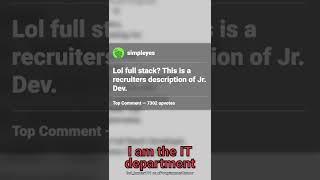 'I am the IT department' on r/ProgrammerHumor | #shorts