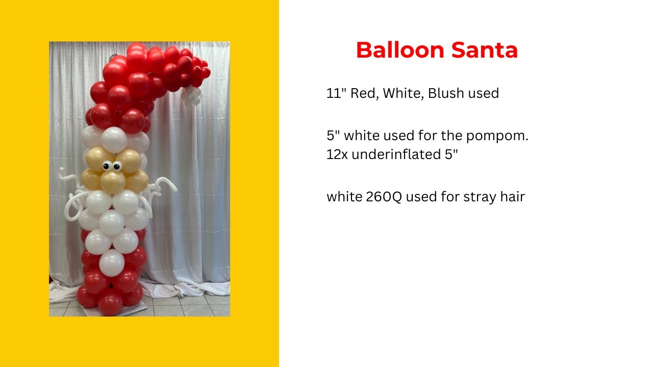 Balloon Santa - Curved Pillar