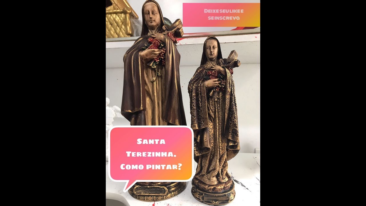 COMO PINTAR SANTA TEREZINHA DE GESSO - DIY
