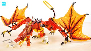 LEGO NINJAGO Fire Dragon Attack 71753 Speed Build & Review