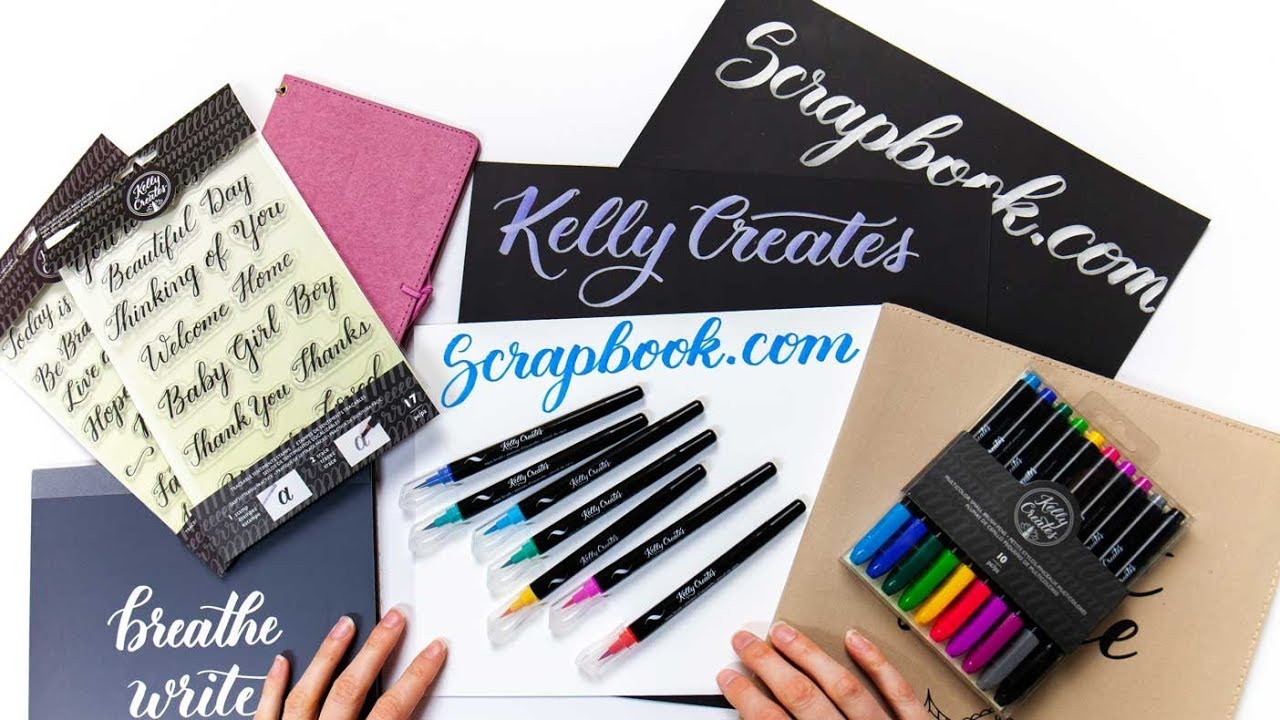 Brush Lettering Tools of the Trade | Kelly Creates | Lesson 2 - YouTube