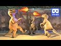 3D 180VR 4K Funny Dinosaurs Dancing Time in the Jurassic World Dominion Dinosaur Forest