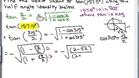 Compute using Trig Half Angle Identity 2D