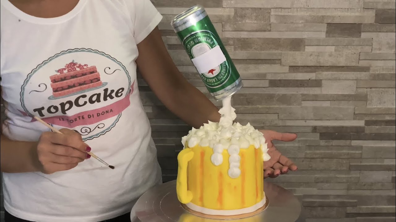 Anti Gravity beer cake easy | torta boccale di birra tutorial facile