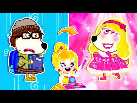 Unbelievable Transformation! ✨ Lucy From Nerd to Pink Princess | Cartoon For Kids