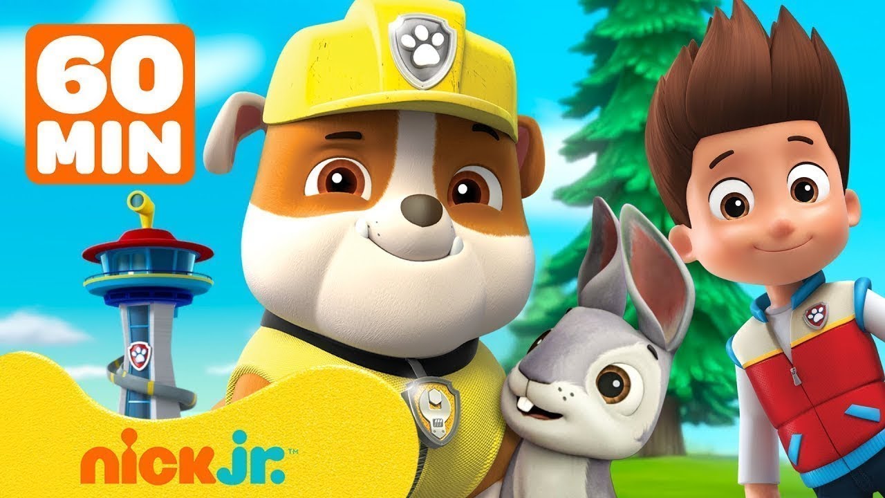 Patrulha Canina: Rubble salva os bichinhos! 🐾 Com Skye e Ryder | 1 Hora | Nick Jr. em Português