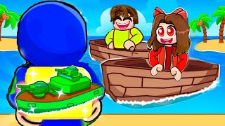 I Pretended to be a NOOB in Roblox Build a Boat for Treasure!!