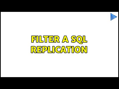 Filter a SQL replication
