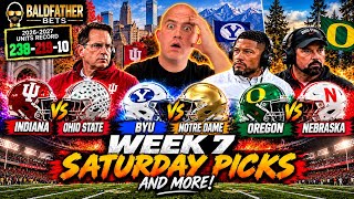 🏈 College Football Week 7 Picks & Predictions ATS | Ohio State vs Indiana, Notre Dame vs BYU + MORE!