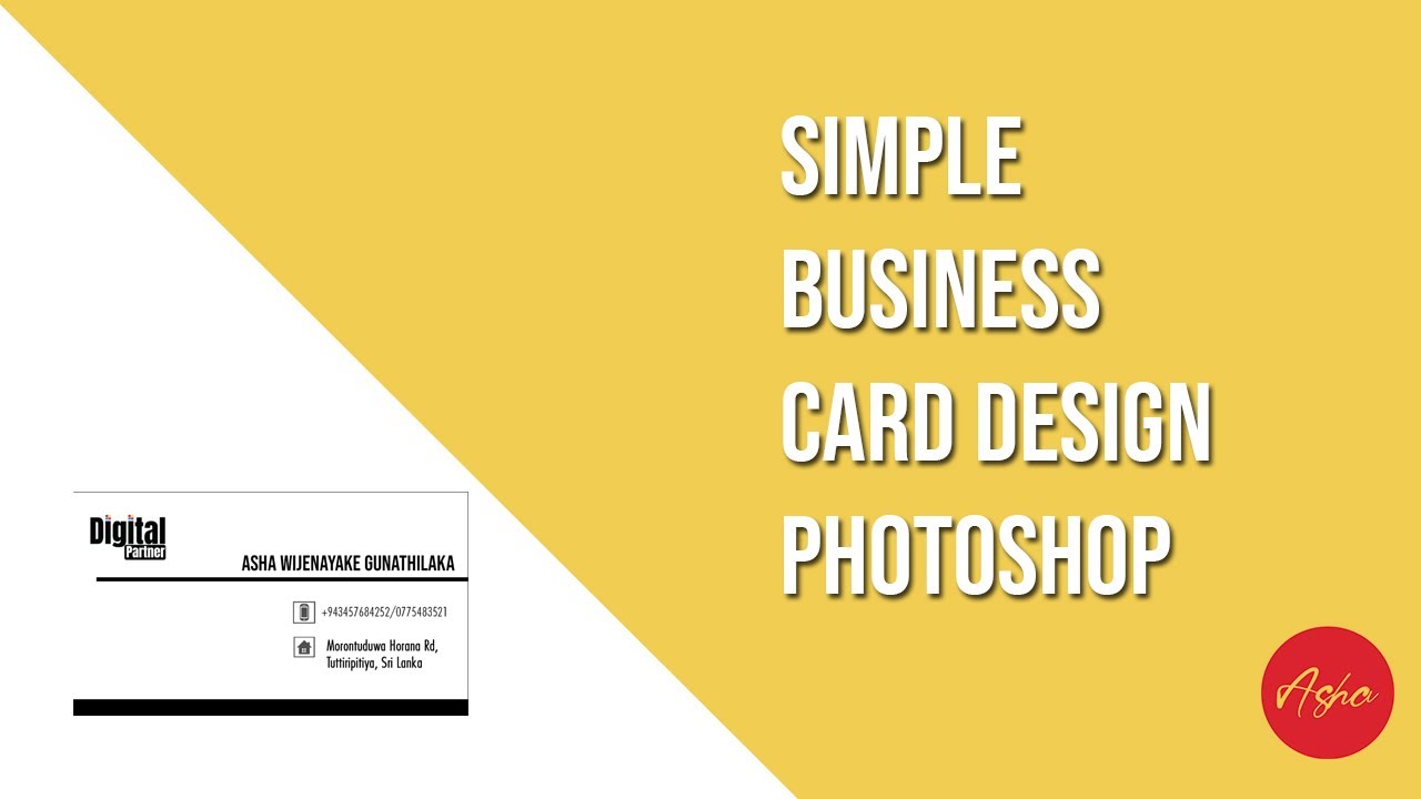 Simple Business Card Design Photoshop
