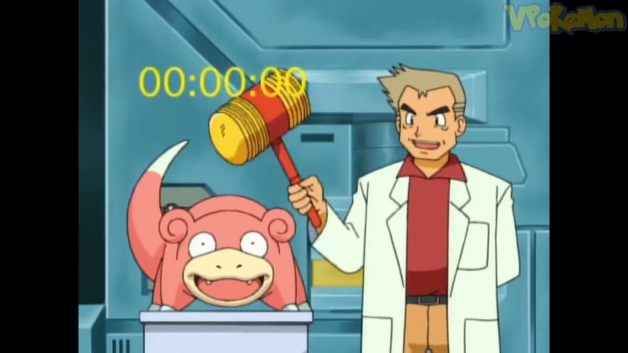 Slowpoke attacks on professor oak😂||professor oak funny moments 😂