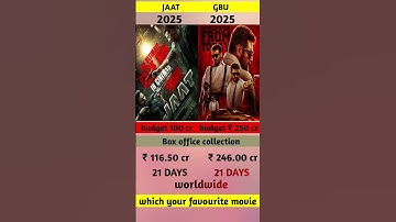 jaat vs good bad ugly movie box office collection | Jaat 21 days collection 🔥#jaat #shots