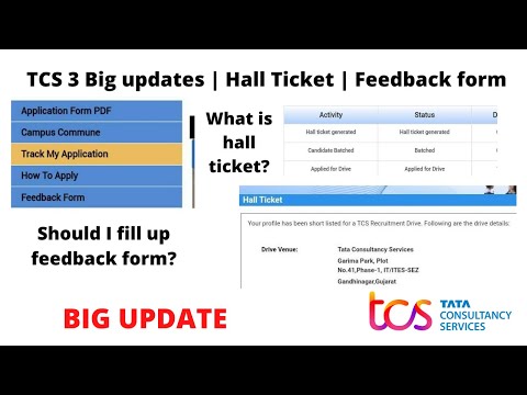 TCS 3 updates | Hall Ticket Generated | Feedback form shared | Interview Started | IRC Mail