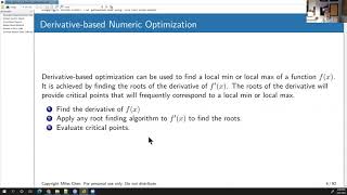 Stats 102A Week 5 Wednesday - Numeric Optimization; review of intro stats inference