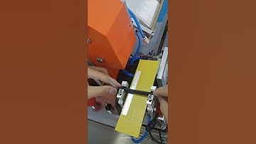 Testing video of power cable folding labeling machine labeling applicator machine