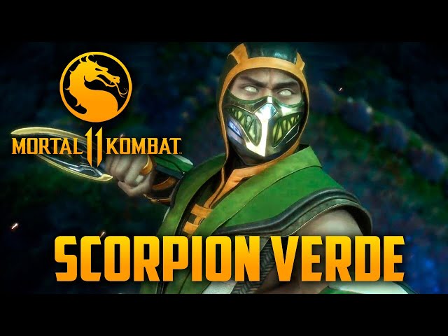 Mortal Kombat 11 - Jogando o Scorpion VERDE, Easter Egg do REPTILE 