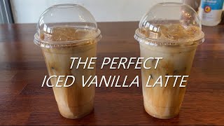 How to make iced Vanilla Latte / cafe vlog / screenshot 2