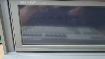 Sharp PC-7000 , first run after visual inspection. (Raw video, no editing)