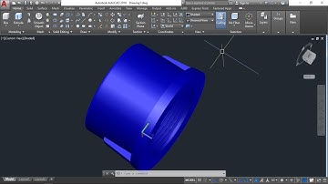 AutoCAD 3D, how to draw pvc pipe cap nut, autocad